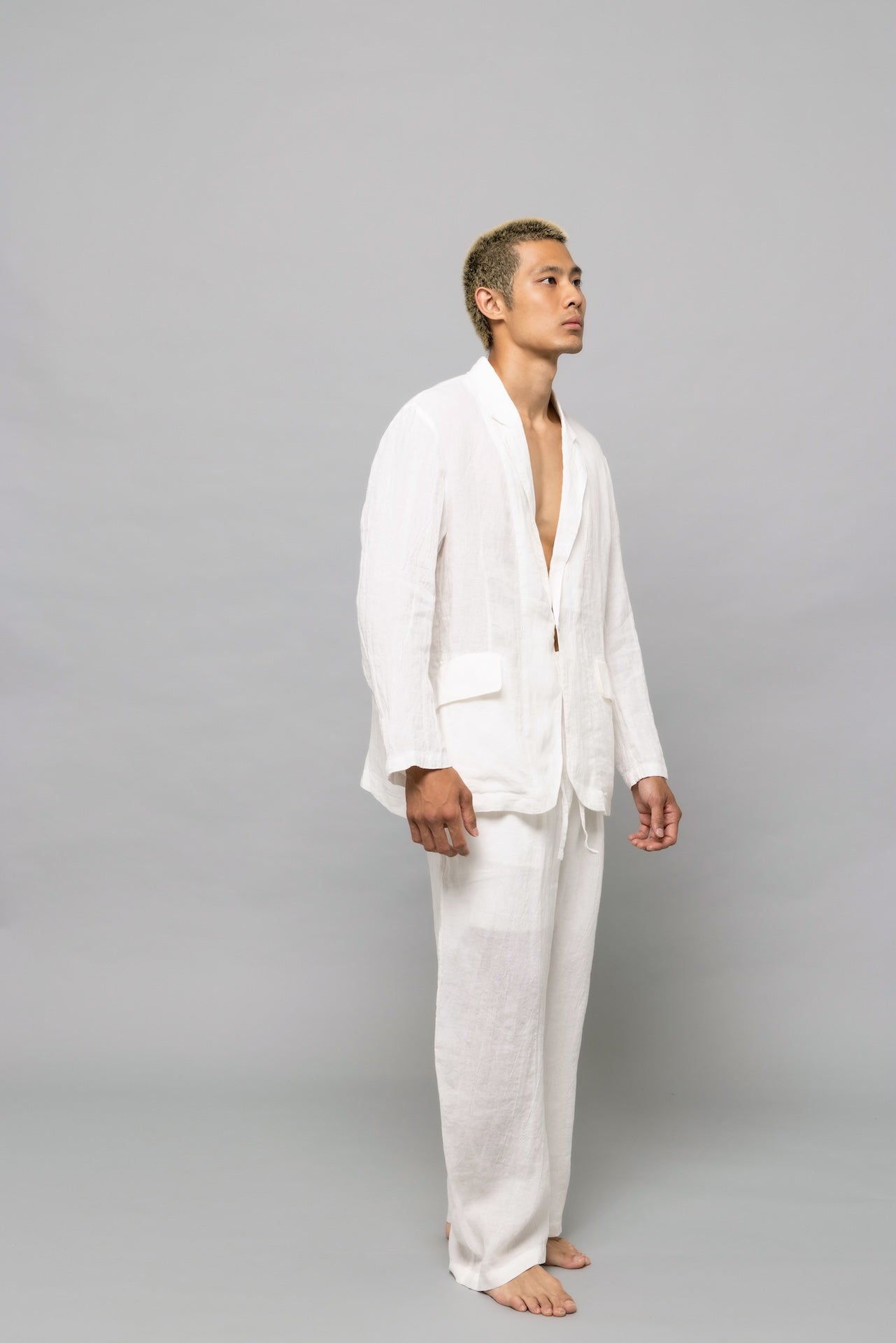 Soft Linen Blazer White