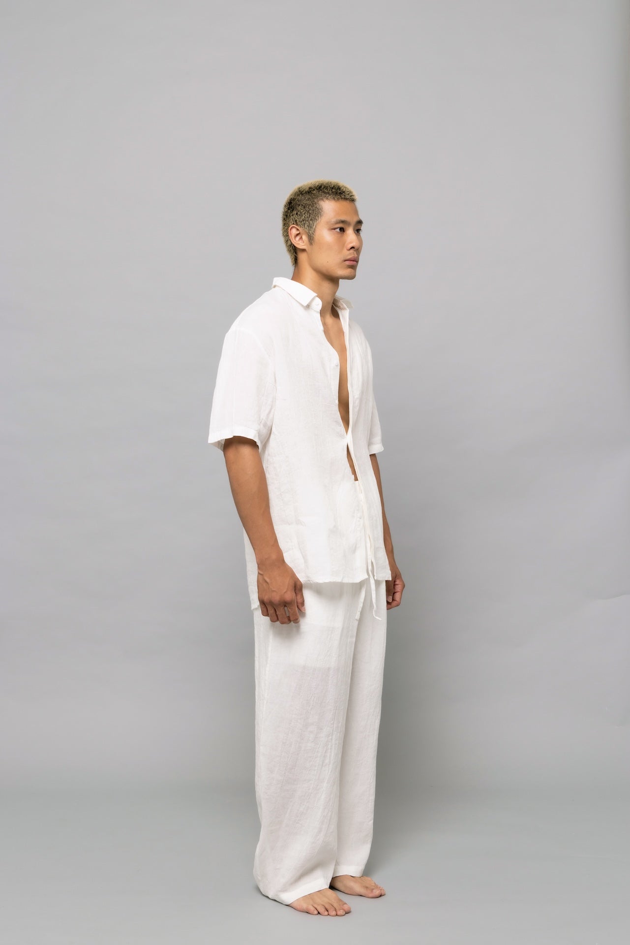 Light Linen Shirt in White