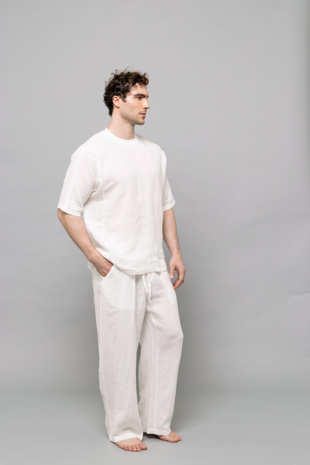 Essential Linen T-Shirt in White