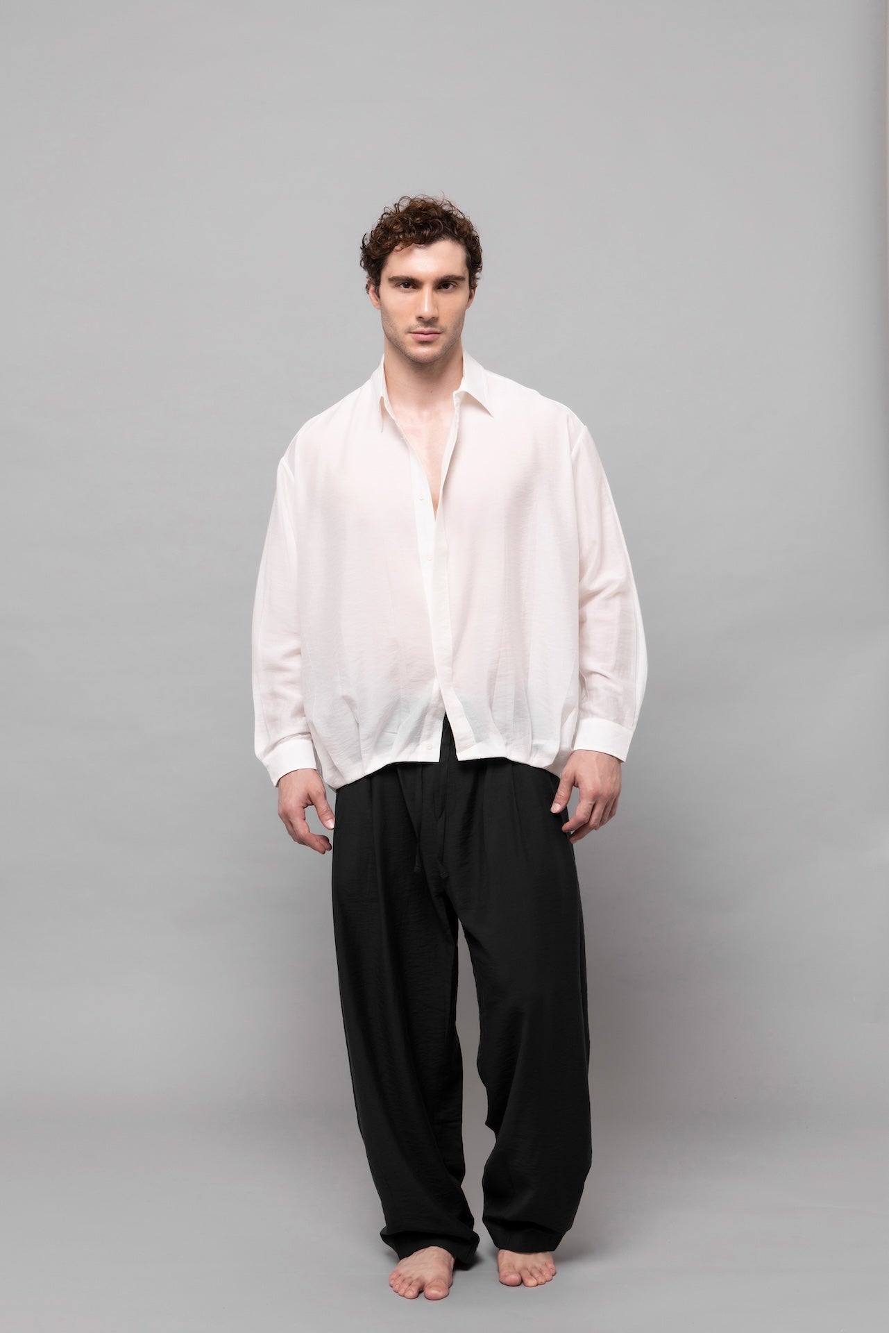 Fluid Cupro Jacket in White