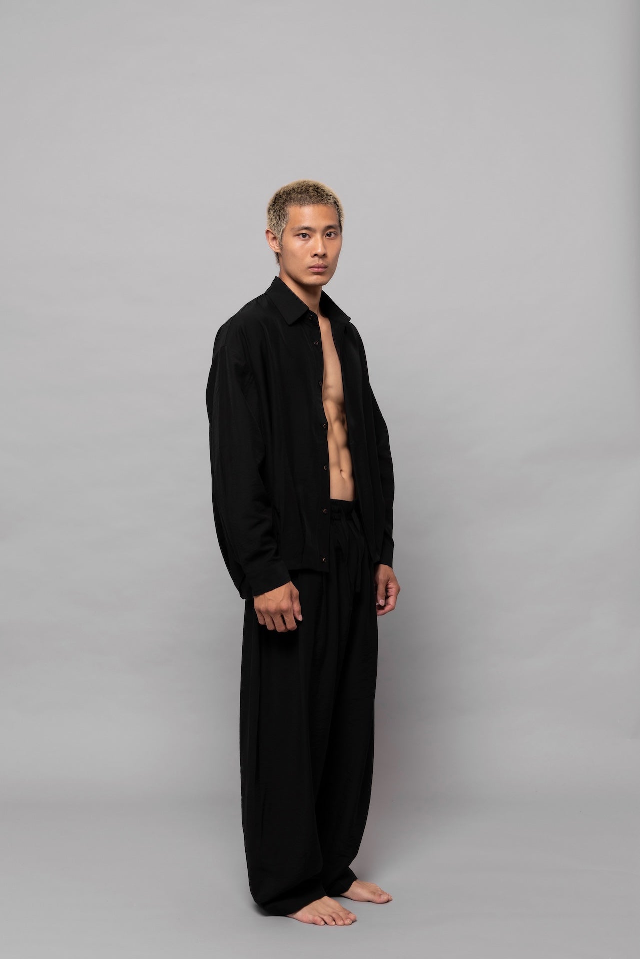 Fluid Cupro Jacket in Black