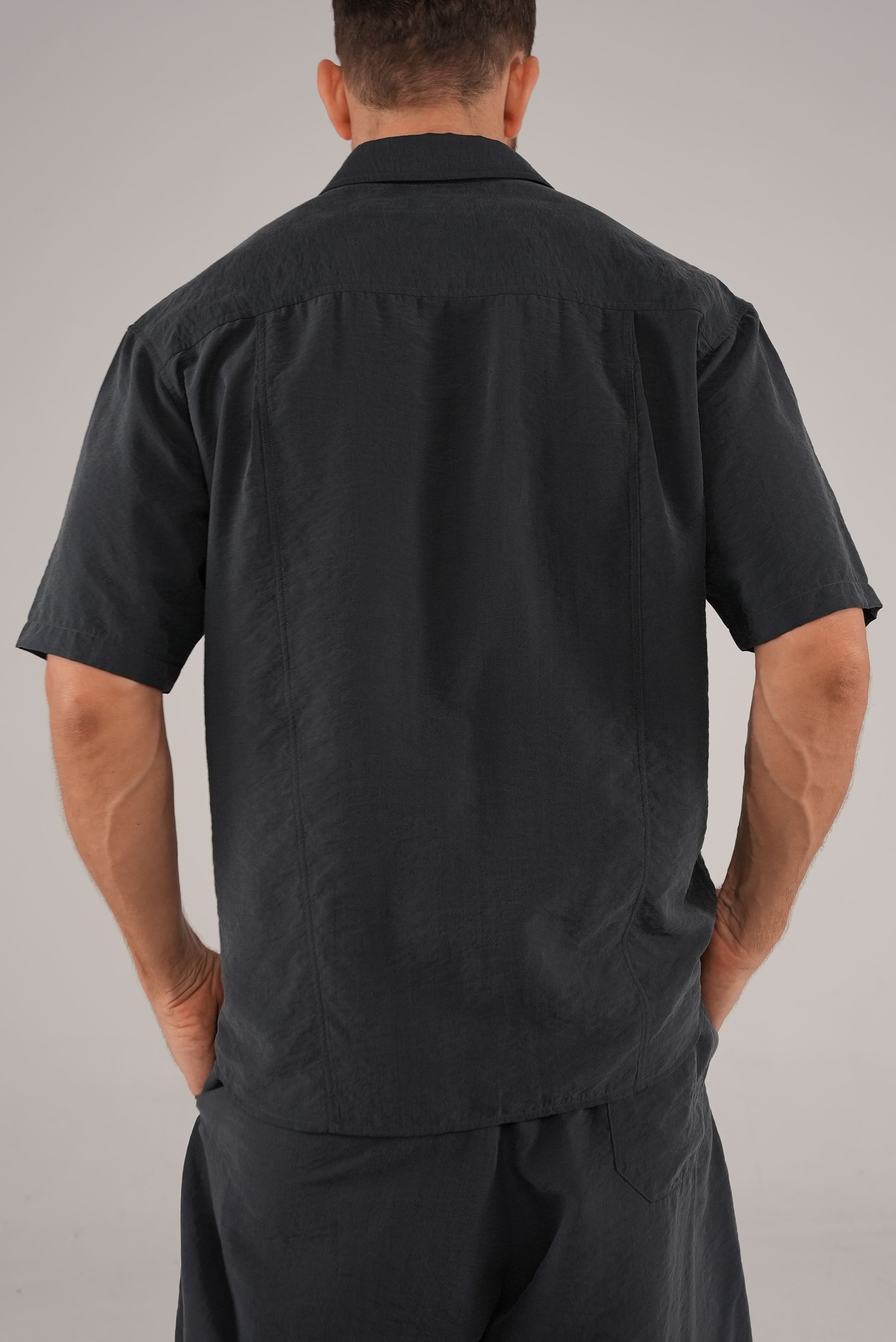 Fluid Cupro Shirt in Black