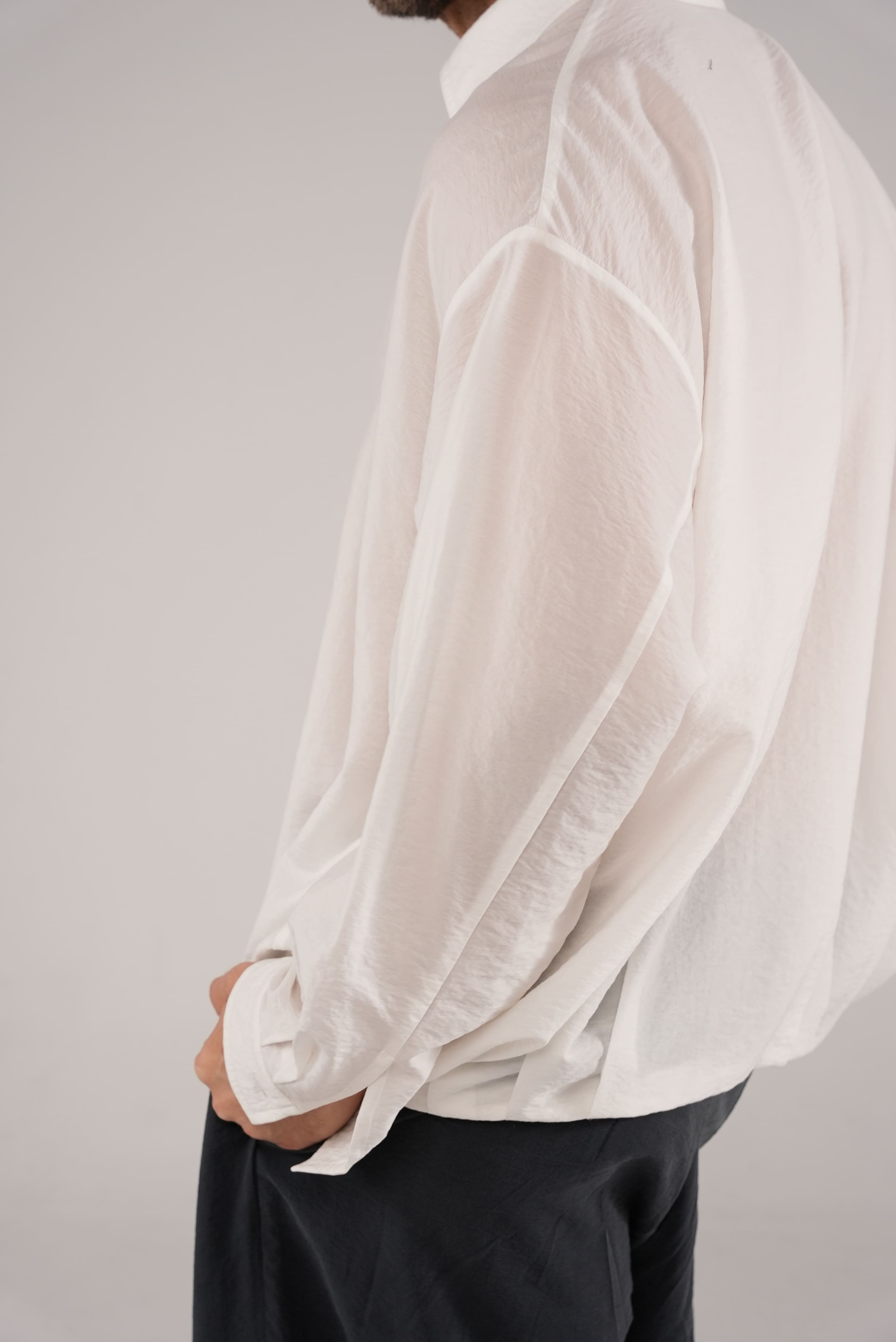Fluid Cupro Jacket in White