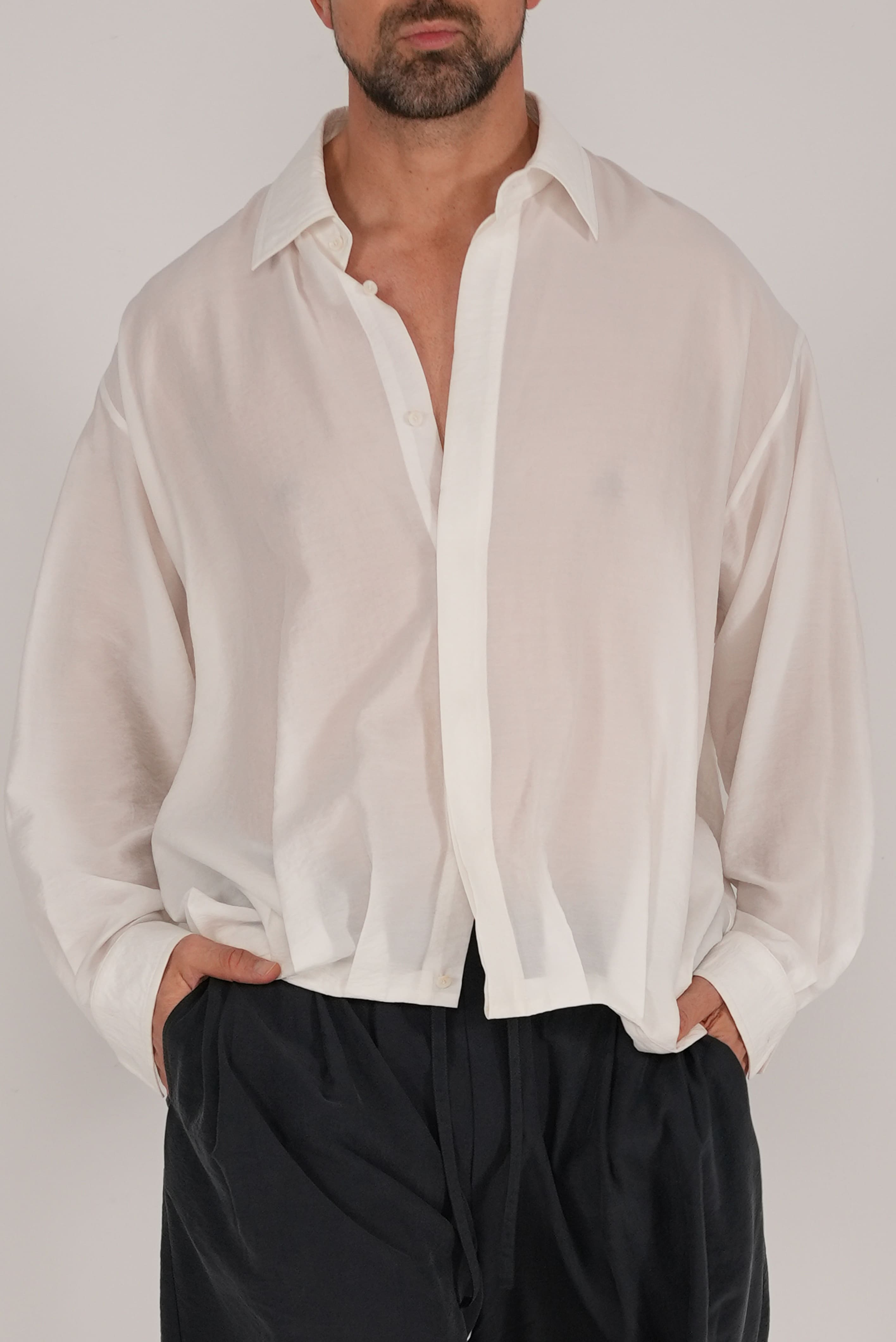 Fluid Cupro Jacket in White