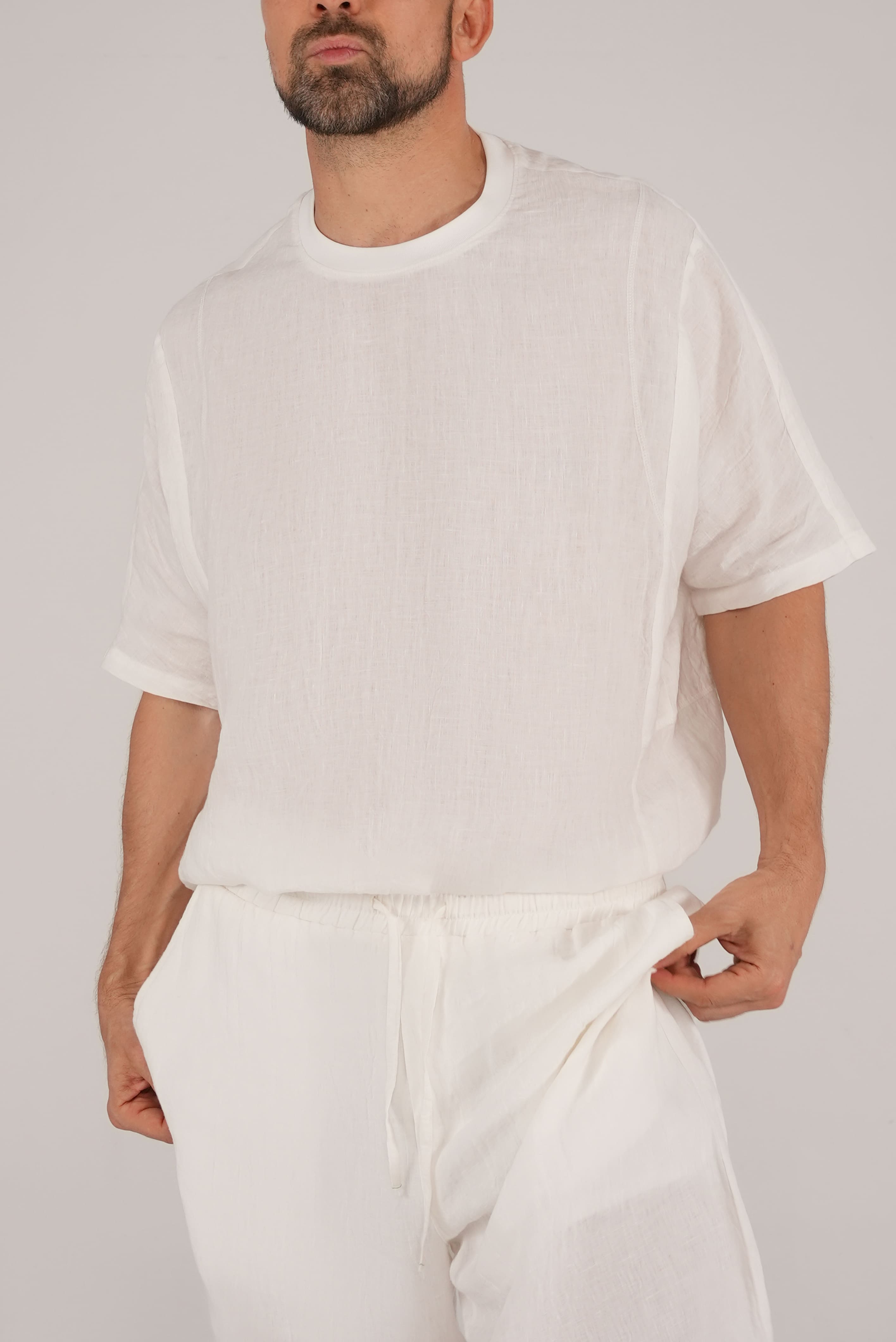Essential Linen T-Shirt in White