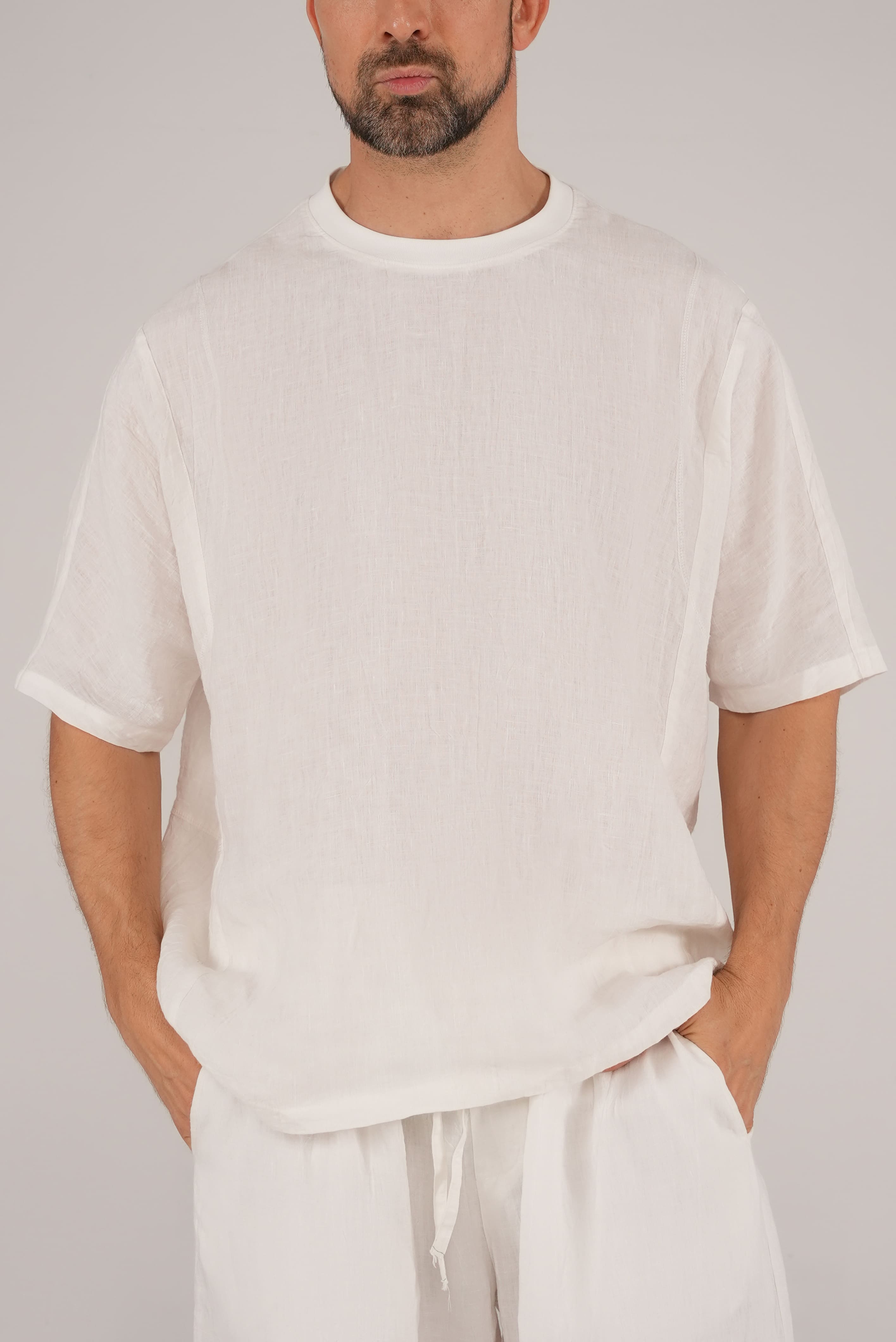 Essential Linen T-Shirt in White